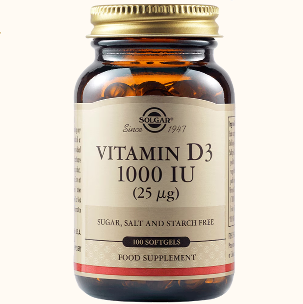 Vitamina D3 1000 IU (25mg) 100 capsule moi Solgar