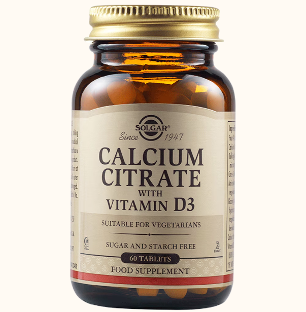 Calciu citrat cu vitamina D3 , 60tb Solgar