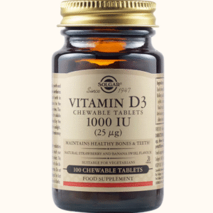 Vitamina D3 1000IU masticablia 100tb Solgar