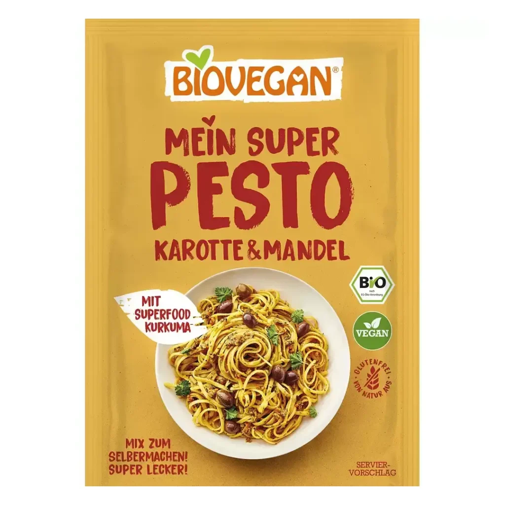 Mix pentru pesto cu morcovi si migdale fara gluten bio 20g biovegan