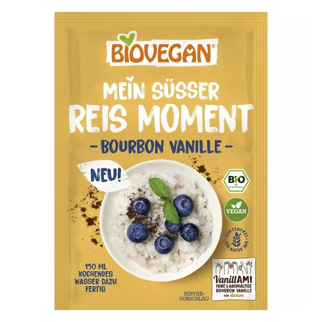 Orez desert cu vanilie bourbon fara gluten bio 56g biovegan