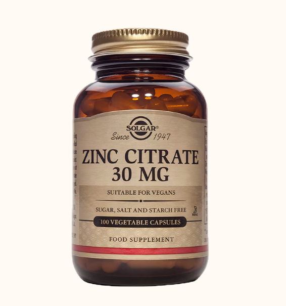 Zinc citrat 30mg 100cps veg Solgar