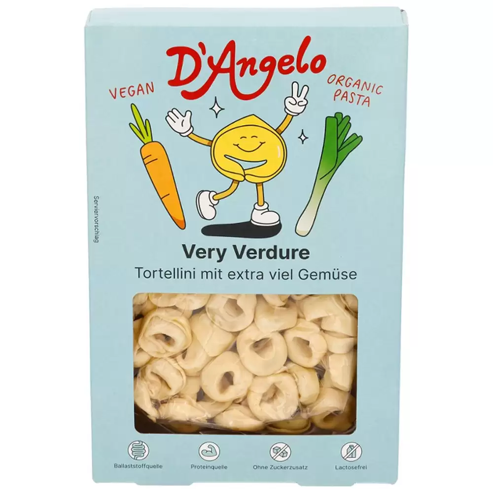 Tortellini cu umplutura de legume bio 250g DAngelo
