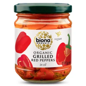 Ardei rosii la gratar in ulei bio 190g Biona