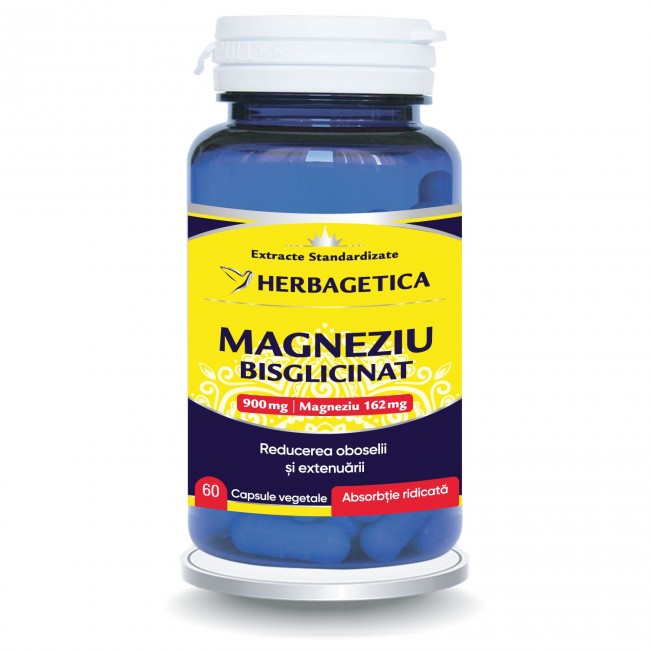 Magneziu bisglicinat 60 cp Herbagetica