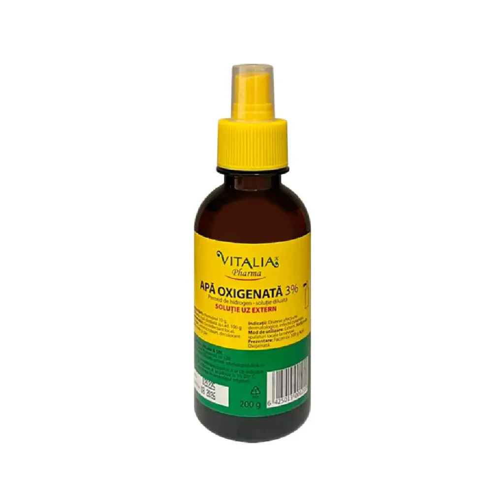 Apa oxigenata 3% cu pulverizator 200 ml Vitalia Pharm