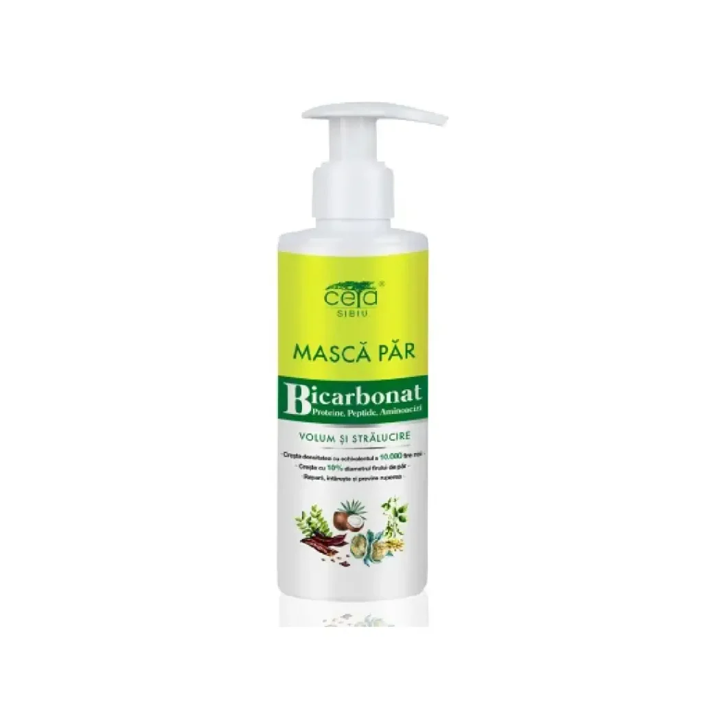 Masca de par cu bicarbonat pentru volum si stralucire cu pompita 200 ml Ceta Sibiu