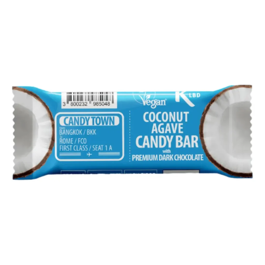 Baton cu cocos invelit in ciocolată Candy Town 50g Nomadi Foods