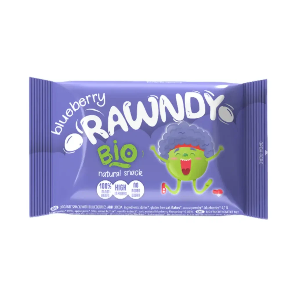 Gustari BIO Pentru Copii Rawndy cu coacaze 26g Nomadi Foods