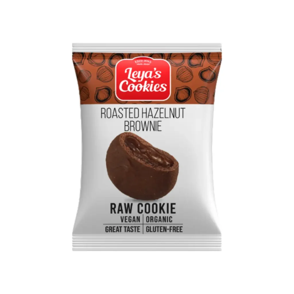 Biscuit Bio Leyas cookies brownie cu alune prajite 25g Nomadi Foods