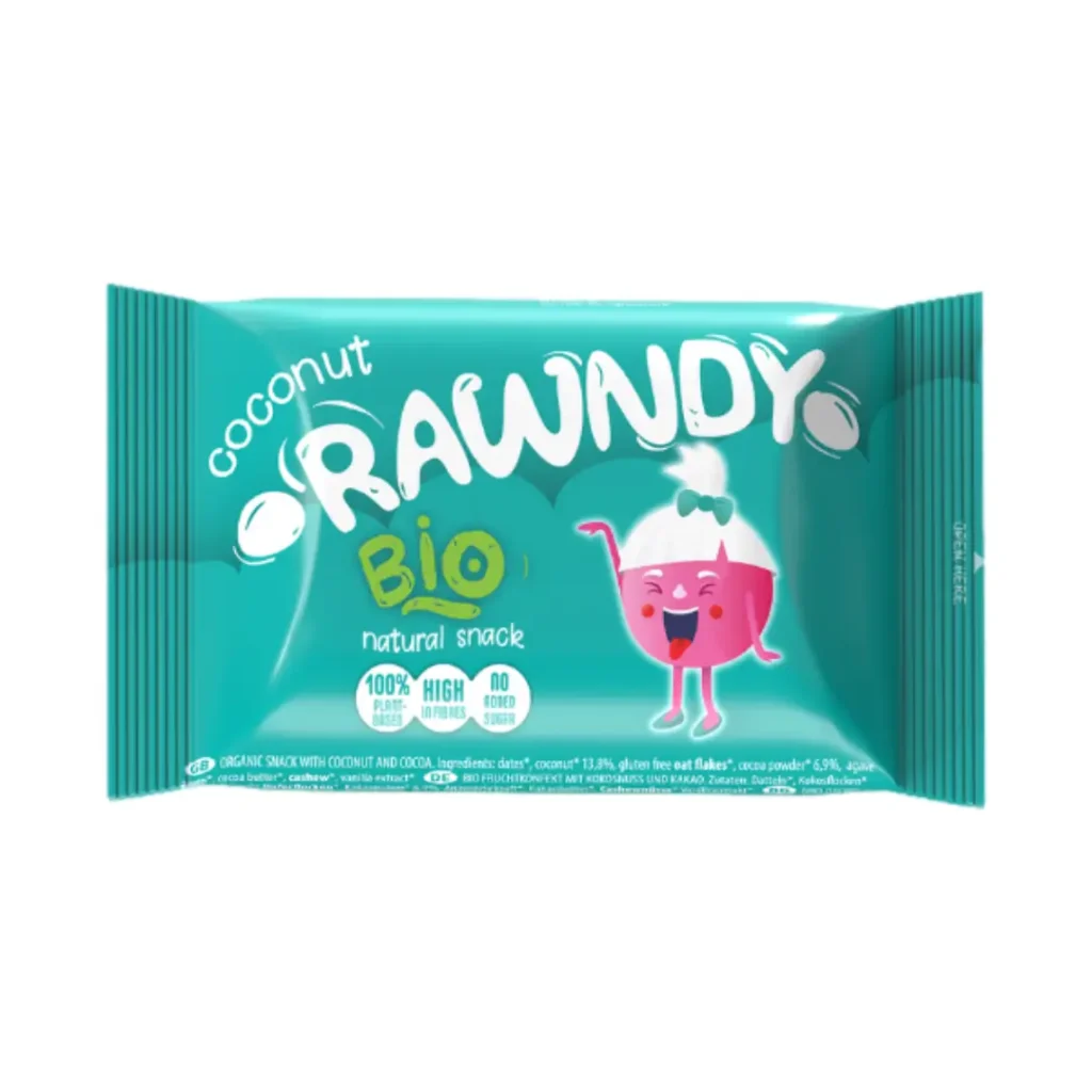 Gustari BIO Pentru Copii Rawndy cu cocos 26g Nomadi Foods