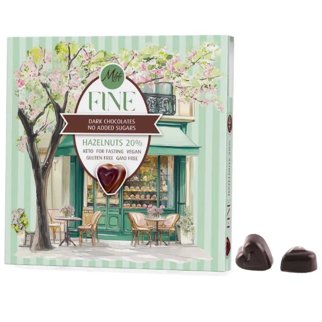 Milete Ciocolata Neagra Paraline cu 20% alune 80g Nomadi Foods