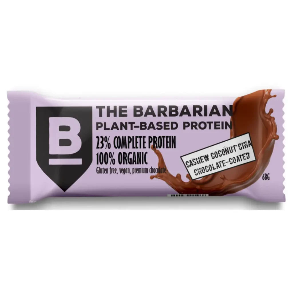 Baton Proteic The Barbarian cu caju cocos si chia 68g Nomadi Foods