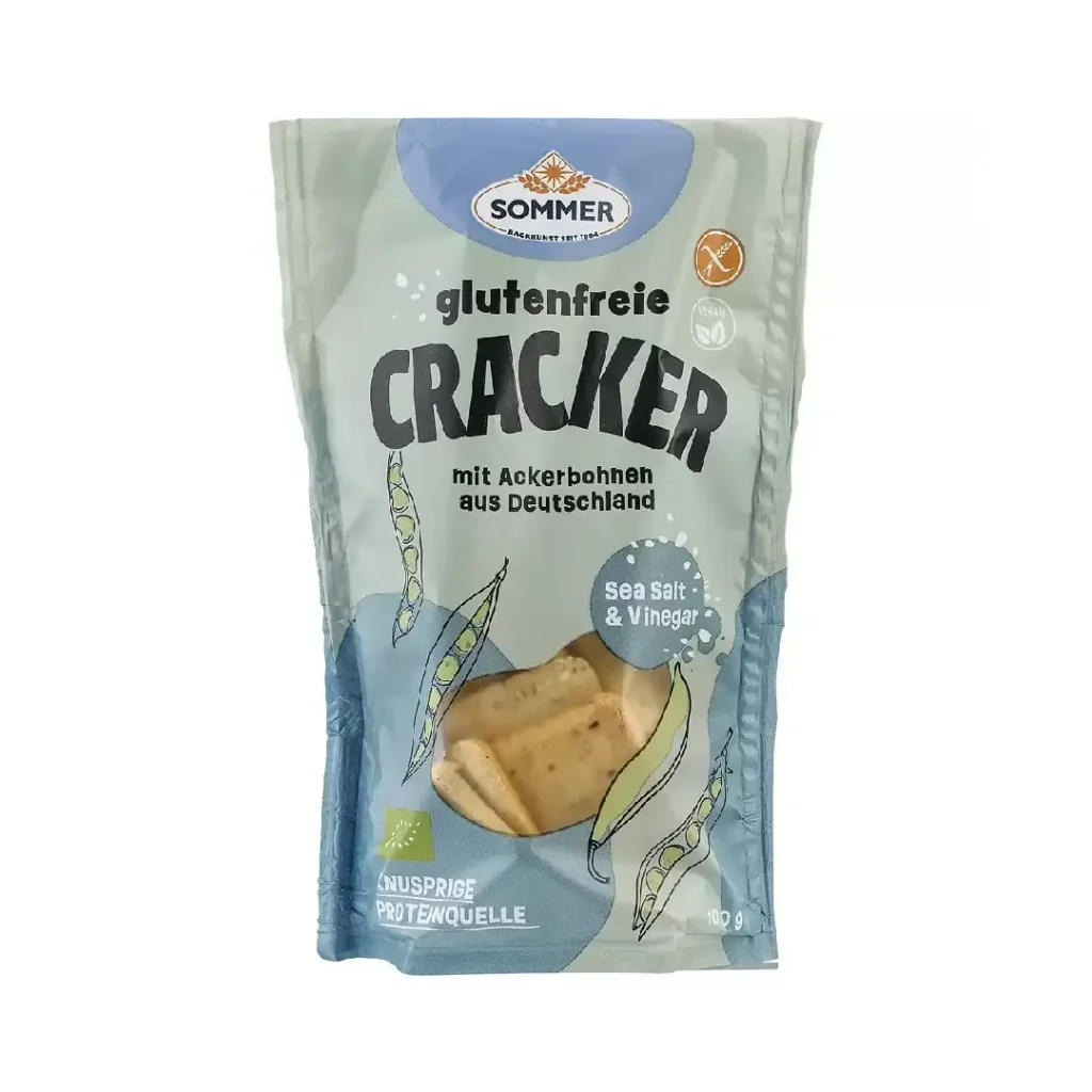 Crackers cu fasole si cu sare de mare fara gluten BIO 100 g Sommer