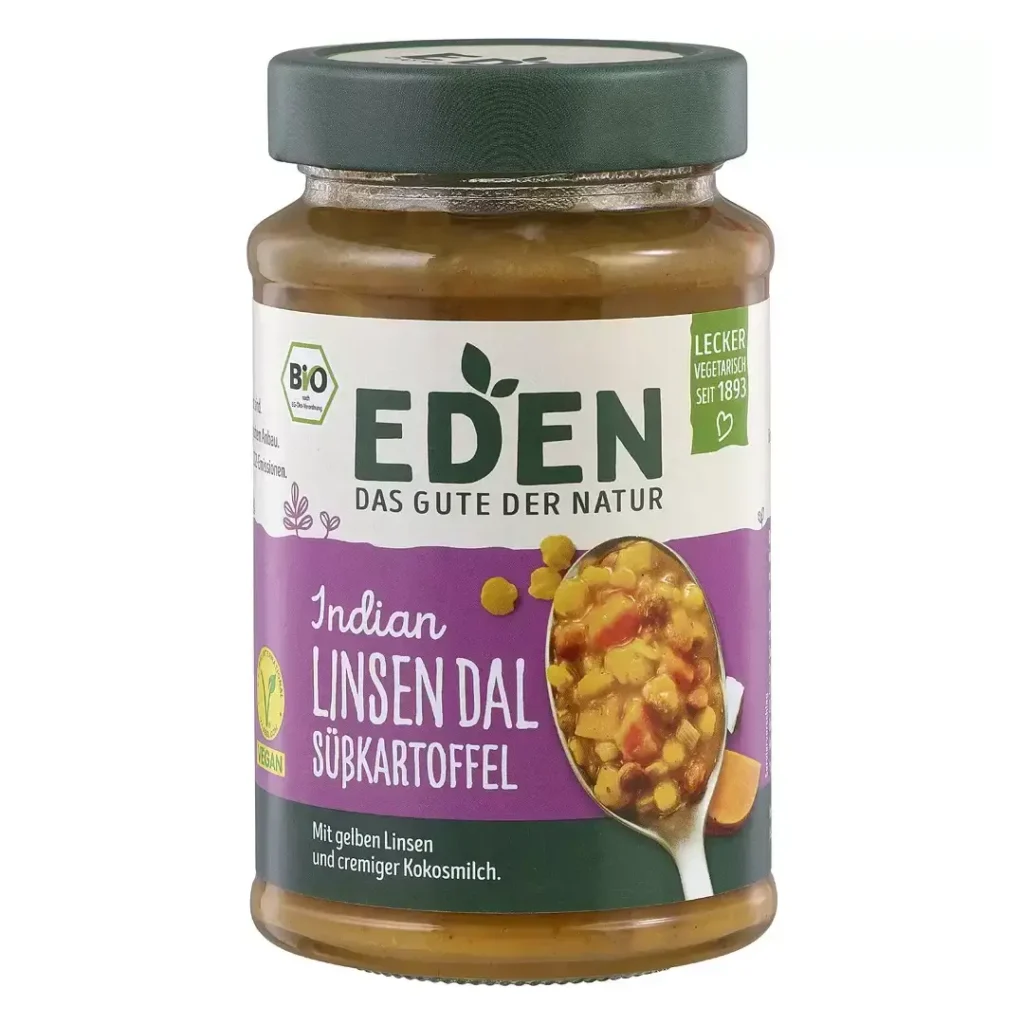 Linte Dal in stil Indian cu cartof dulce BIO 400g Eden