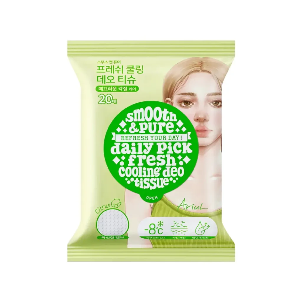 Șervețele deodorante Smooth & Pure Fresh Cooling Deo 20 buc Ariul