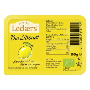 Coaja de lamaie confiata fara gluten BIO 100g Leckers