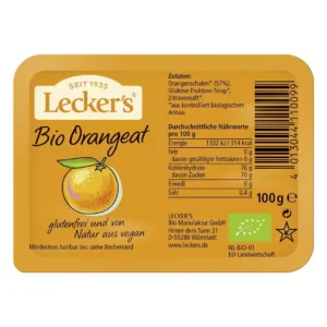 Coaja de portocala confiata fara gluten BIO 100g Leckers