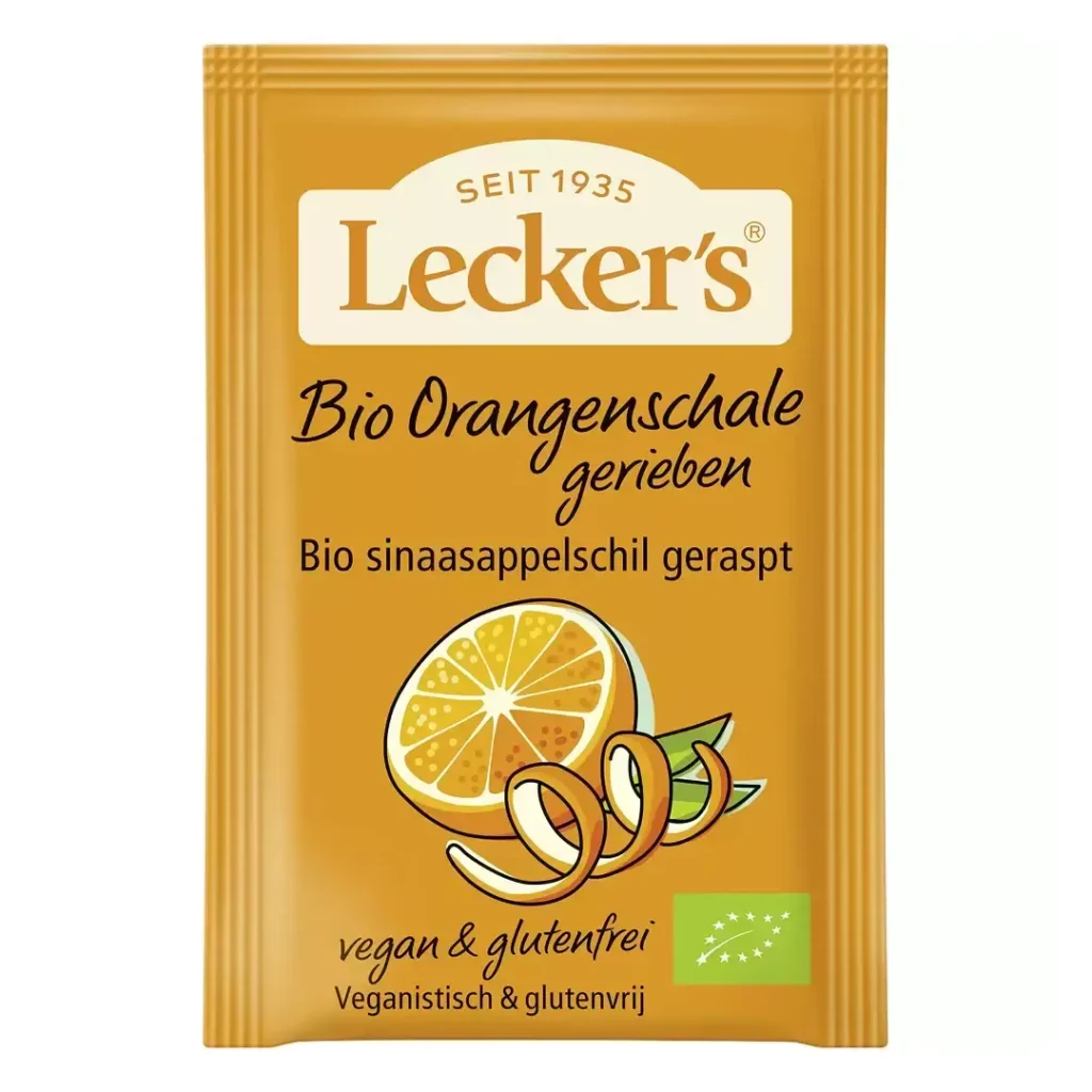 Coaja de portocala rasa fara gluten BIO 15g Leckers