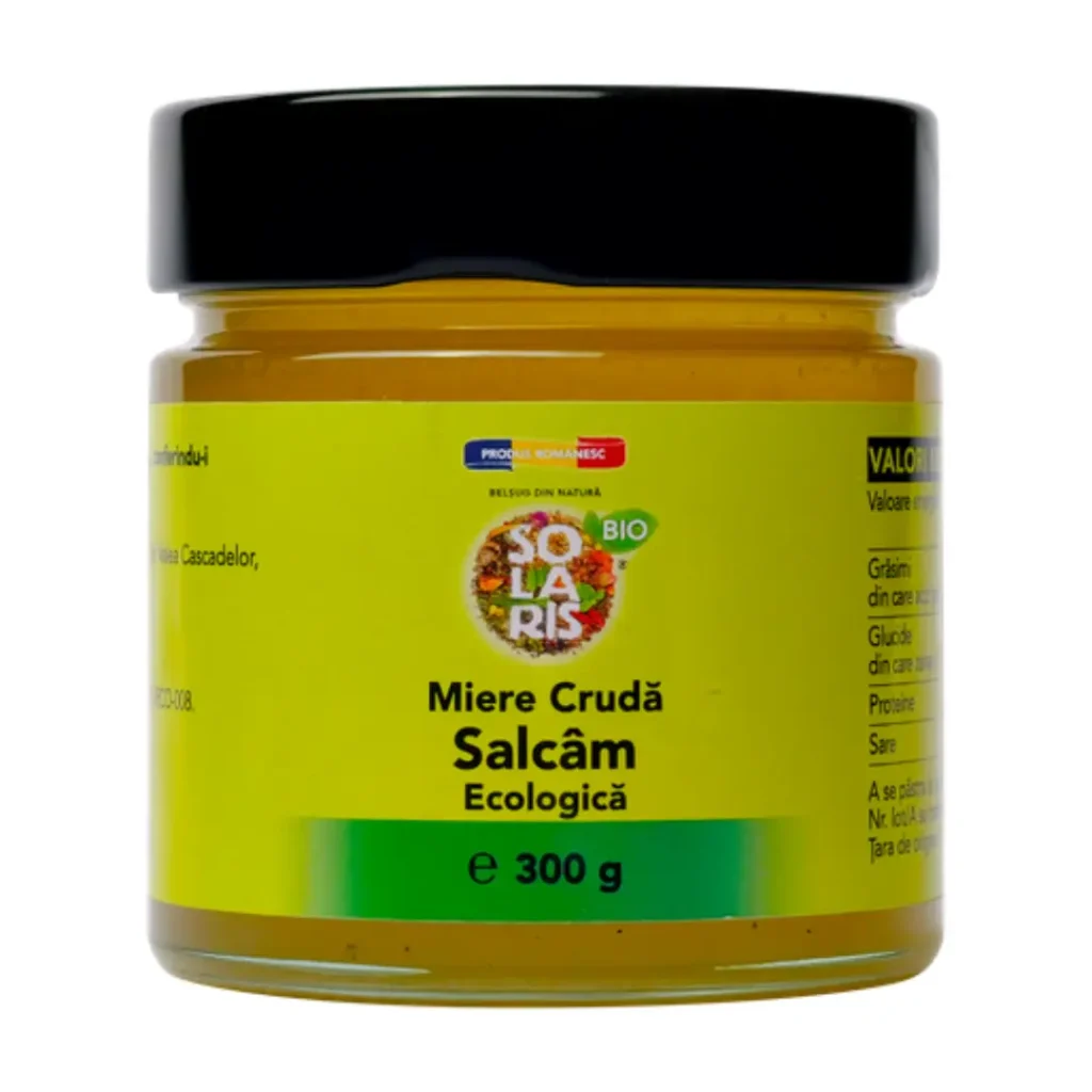 Miere cruda de salcam BIO 300g Solaris