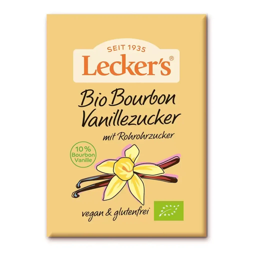 Zahar vanilat cu 10% vanilie Bourbon BIO fara gluten 2x8g Leckers