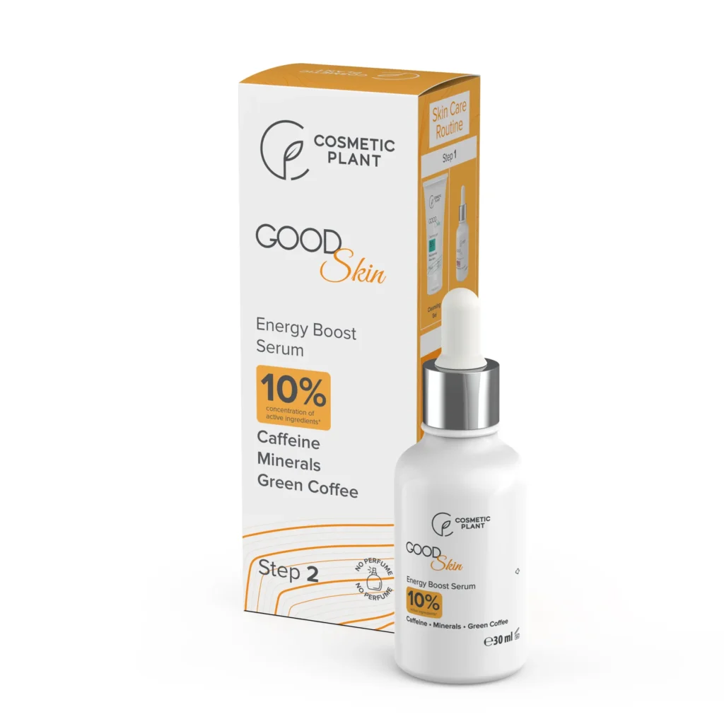 Good Skin Energy Boost Serum cu cafeina, minerale si cafea verde 30ml Cosmetic Plant