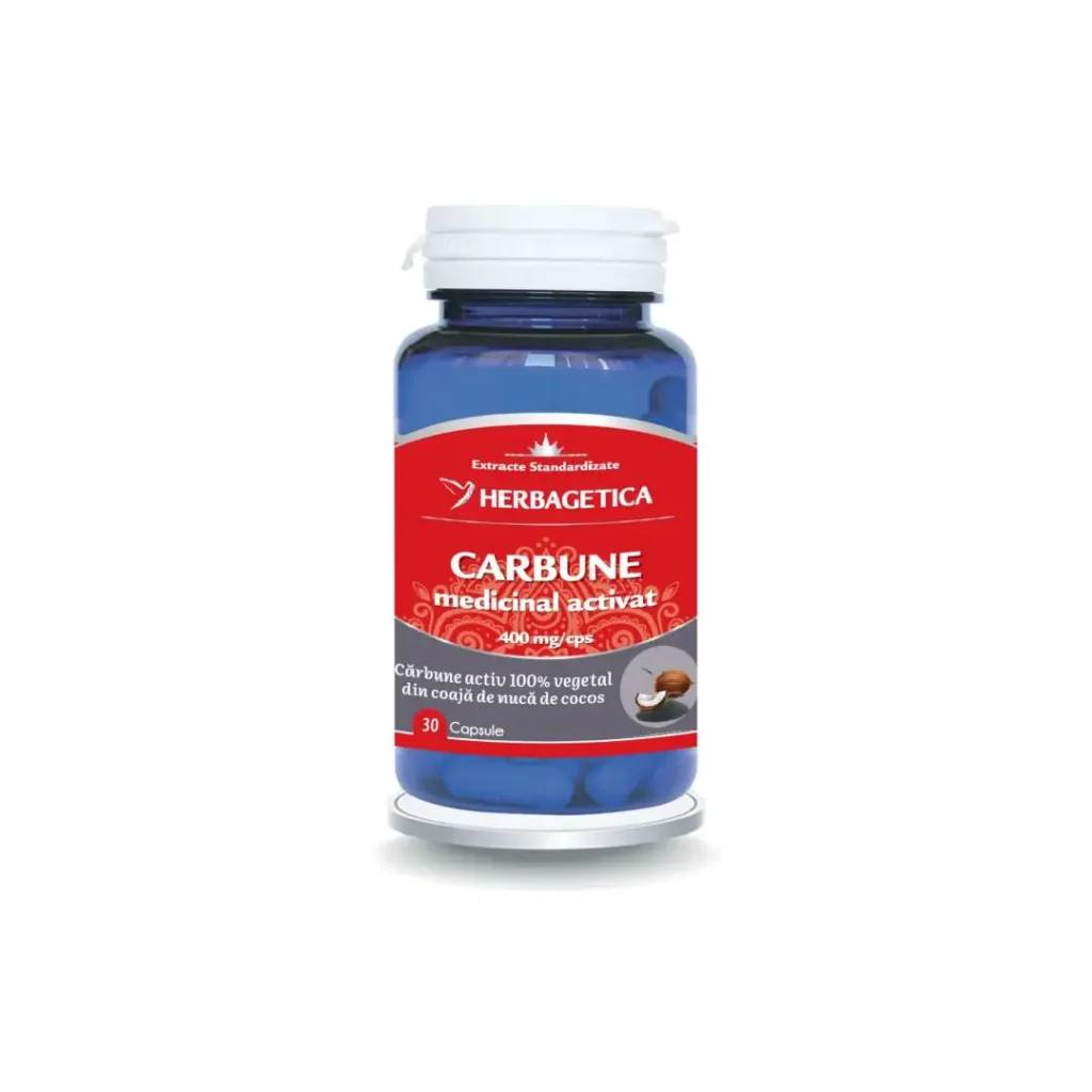 Carbune medicinal activat 30 cp Herbagetica