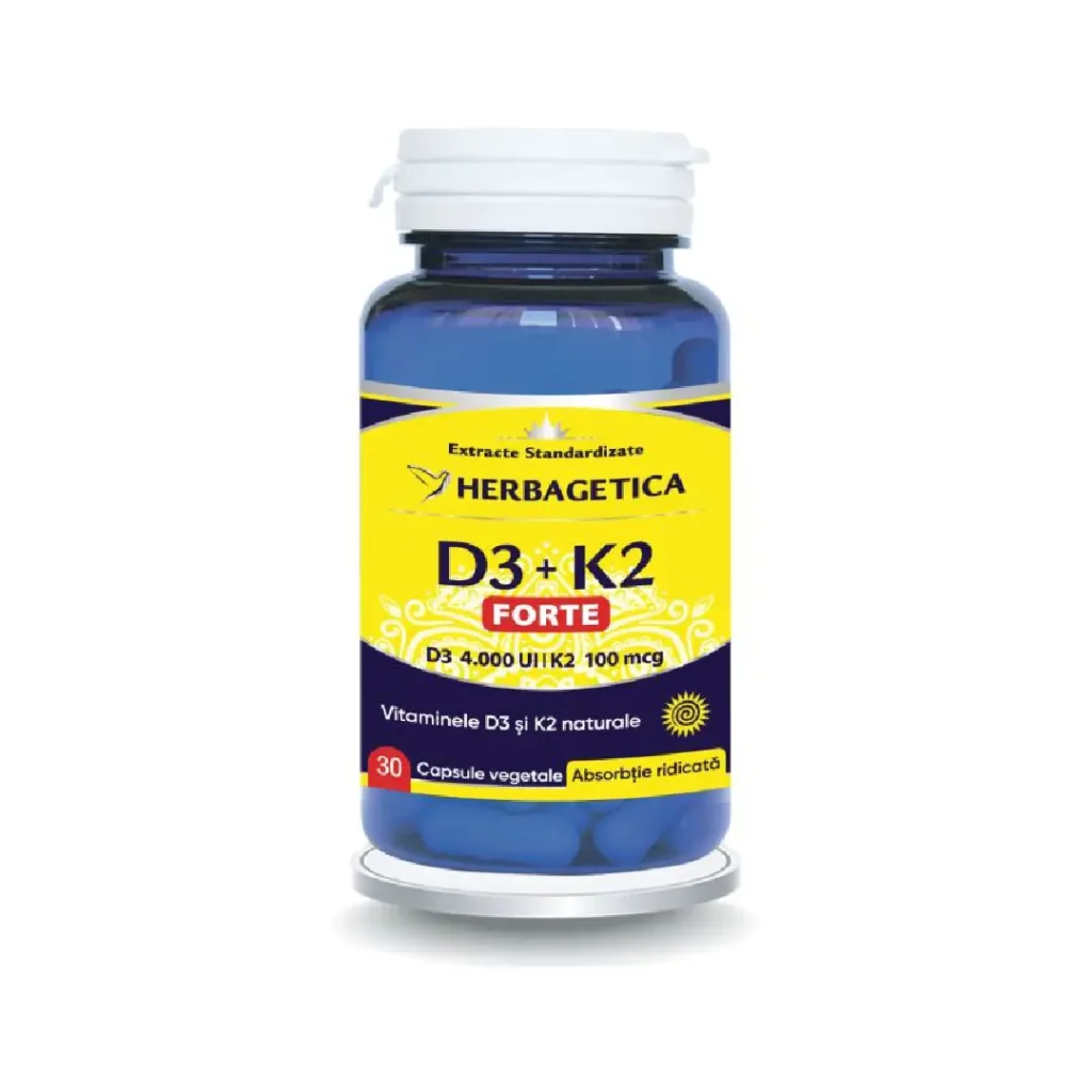 Vitamina D3+K2 Forte 30 cp Herbagetica