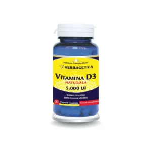 Vitamina D3 naturala 5000UI 30 cp Herbagetica