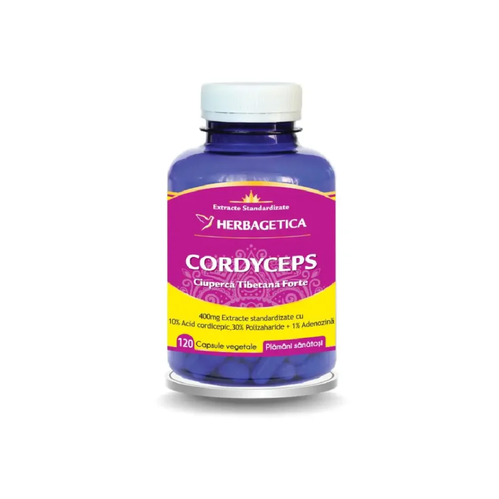 Cordyceps Ciuperca Tibetana Forte 120 cp Herbagetica