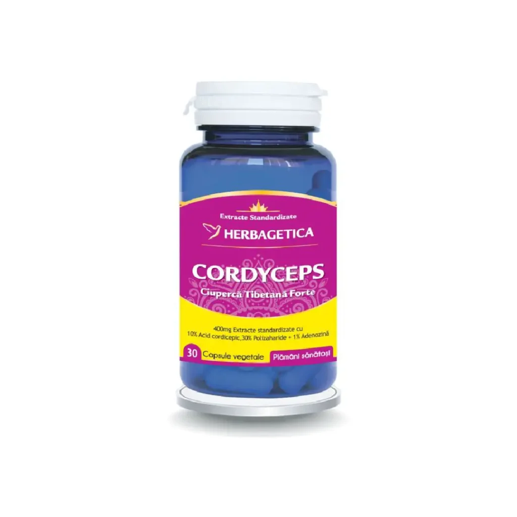 Cordyceps Ciuperca Tibetana Forte 30 cp Herbagetica