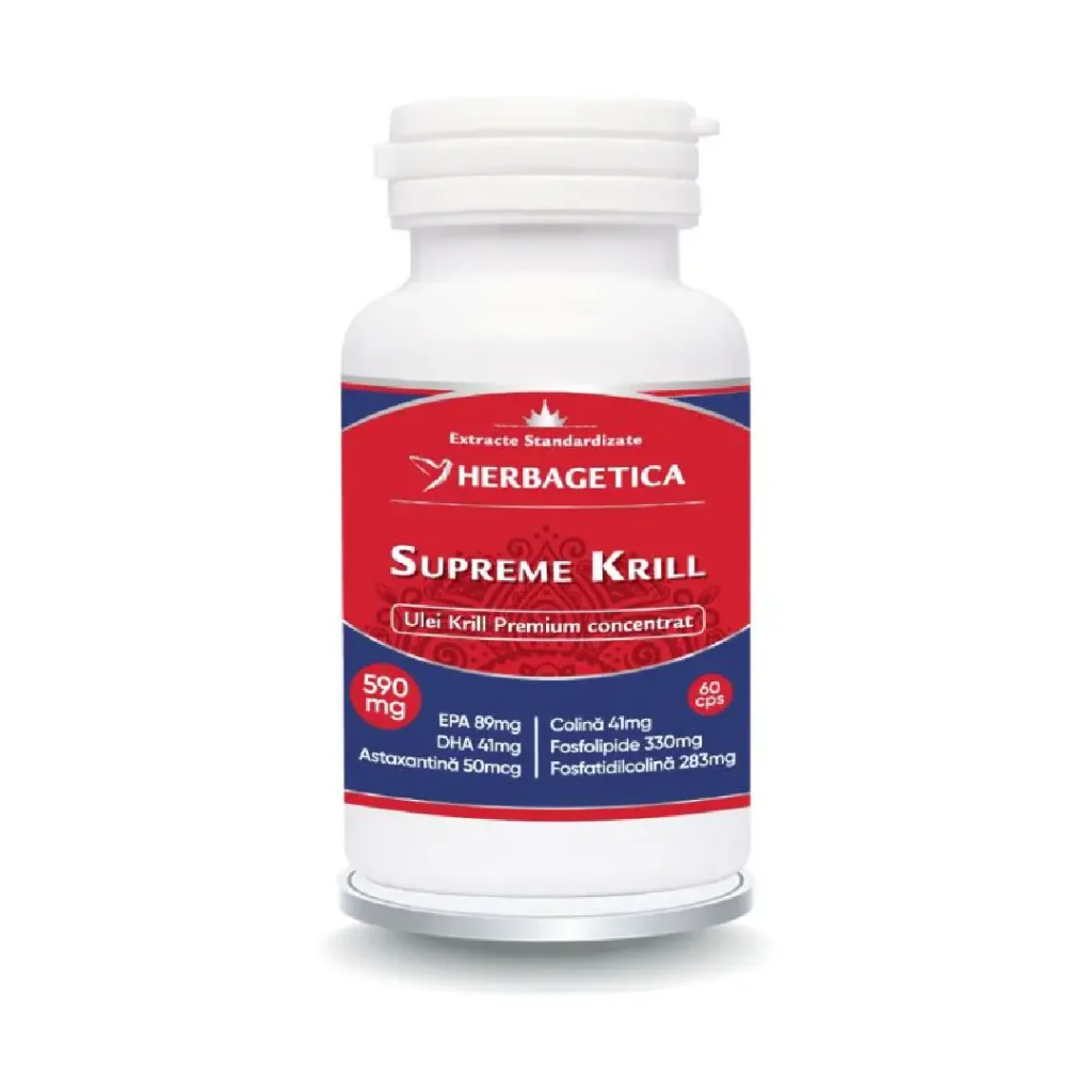 Supreme KRILL Omega3 Forte 60 cp Herbagetica