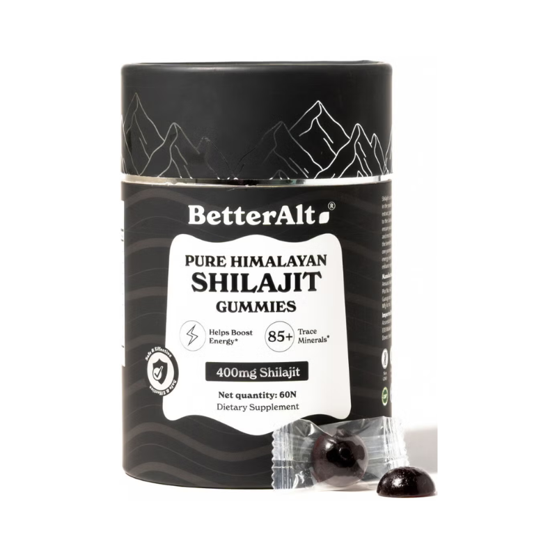 Better Alt Pure Himalayan Shilajit Gummies, Jeleuri De Shilajit Din Himalaya, 60 Jeleuri