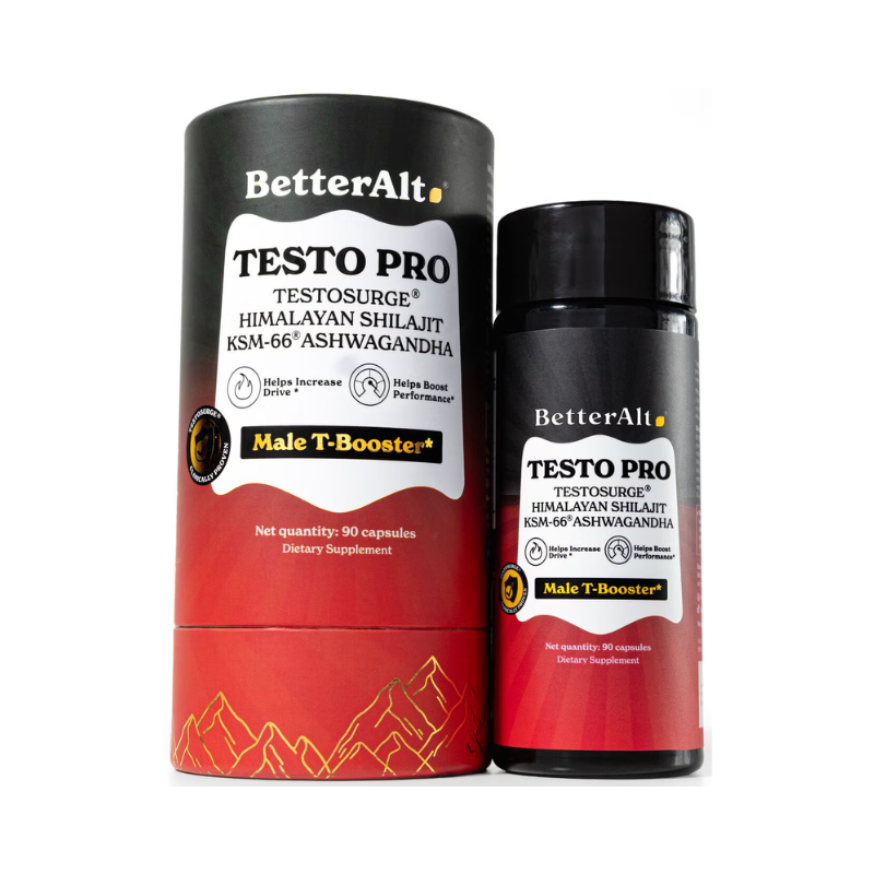 Better Alt Testo Pro, Formula Cu Shilajit Si Ashwagandha Pentru Stimularea Productiei De Testosteron 90 cp GNC