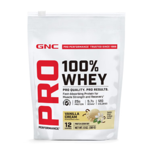 Gnc Pro Performance 100% Whey, Proteina Din Zer Cu Aroma De Vanilie, Testata Antidoping, 369g