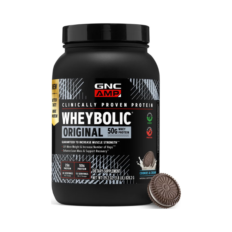 Gnc Amp New Wheybolic, Proteina Din Zer, Studiata Clinic, Cu Aroma De Biscuiti Cu Crema, 828,2 G