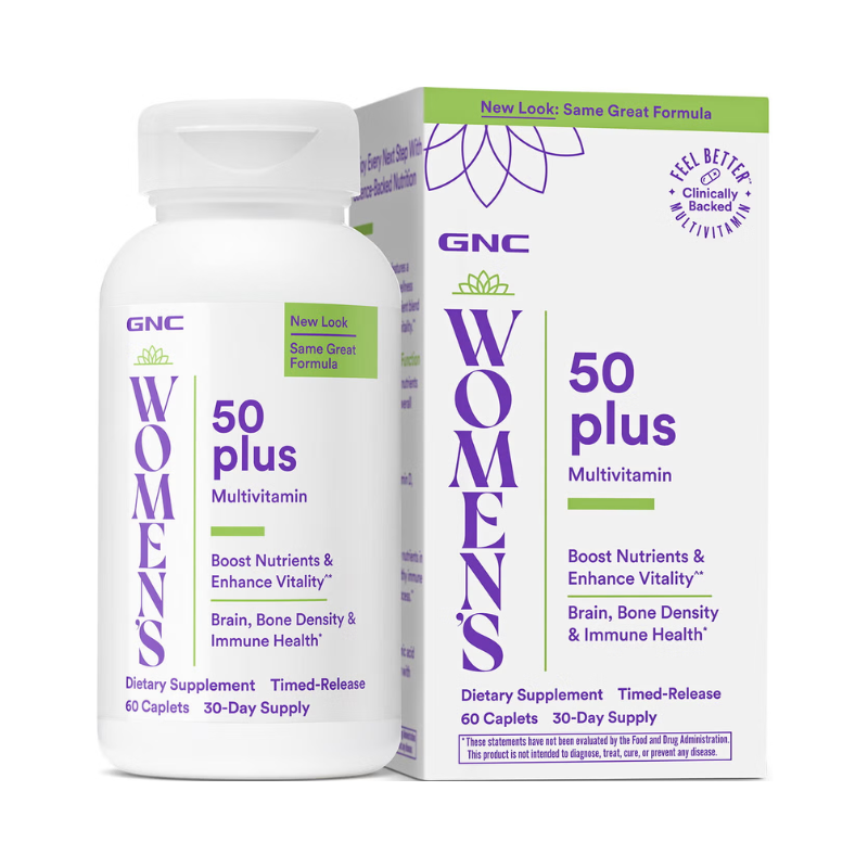 Gnc Women’s 50 Plus, Multivitamine Si Minerale Pentru Femei, 60 Cps