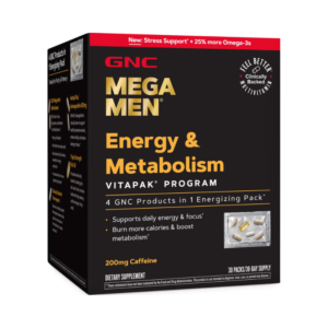 Mega Men Energy & Metabolism Vitapak Program, Complex De Multivitamine Pentru Barbati, Energie Si Metabolism 30 Pliculete GNC