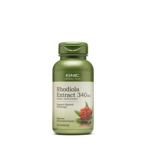 Gnc Herbal Plus Rhodiola 340mg, Extract De Rodiola Pentru Energie, Rezistenta La Stres Si Echilibru Mental, 100 Cps
