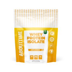 Abouttime Whey Protein Isolate Unflavored, Izolat Proteic Din Zer Fara Aroma 940.8 G GNC