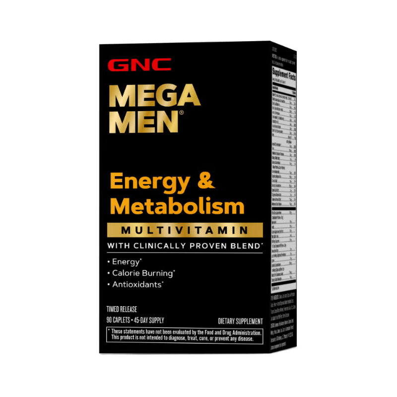 Gnc Mega Men Energy & Metabolism, Complex De Multivitamine Pentru Barbati, Energie Si Metabolism, 90 Tb