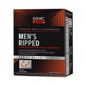 Amp Men's Ripped Vitapak Complex De Multivitamine Pentru Barbati- Non Stimulant 30 Pachetele GNC