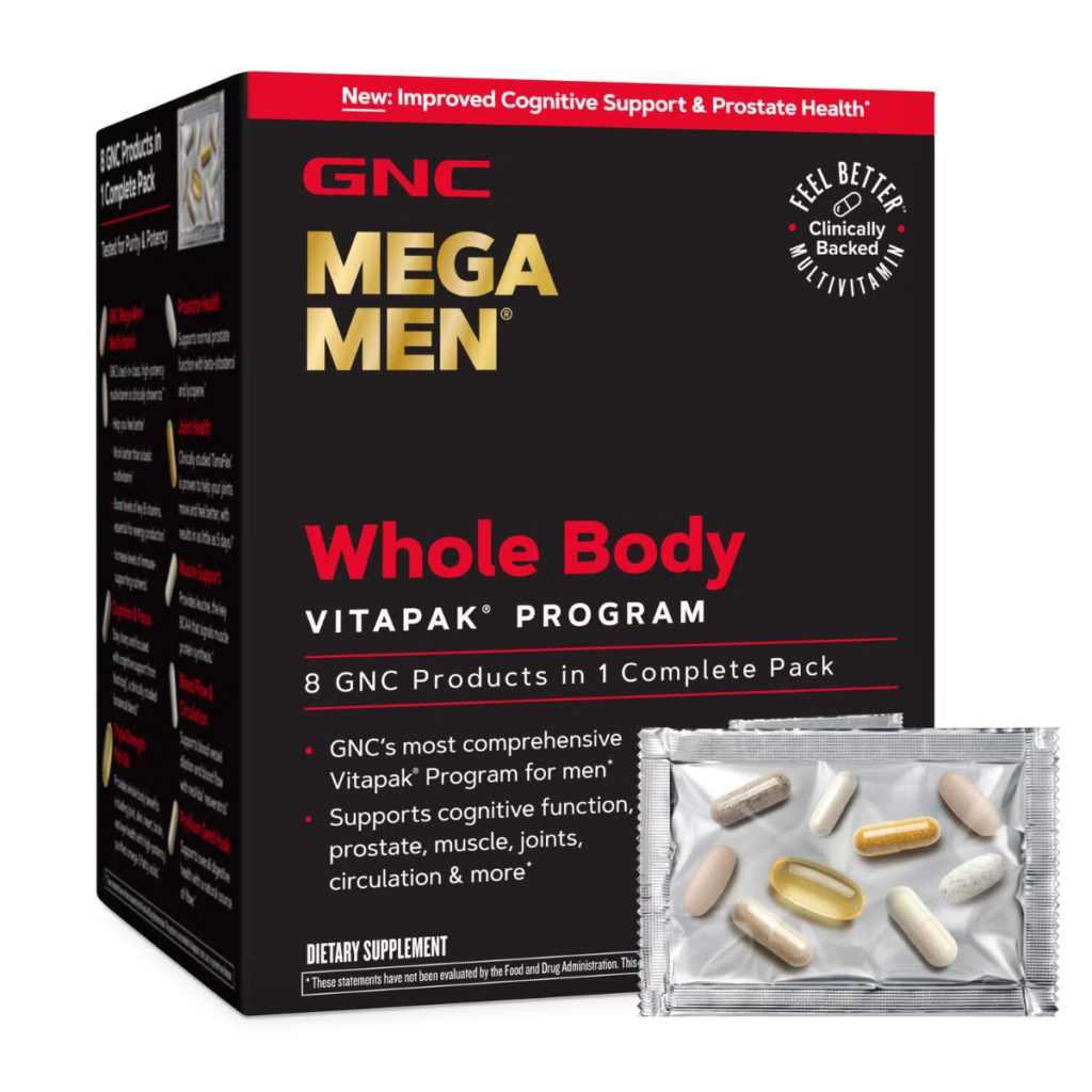 Mega Men Whole Body Vitapak Program, Complex De Multivitamine Pentru Barbati, Pentru Intregul Organism 30 pachete GNC