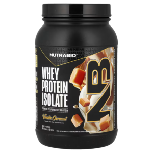 Nutrabio Whey Protein Isolate Vanilla Caramel, Izolat De Proteina Din Zer Cu Aroma De Caramel Si Vanilie 907 G GNC