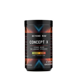 Beyond Raw Concept X Pre-workout, Formula Pre-workout Cu Aroma Gummy Worm, 588.6 G GNC