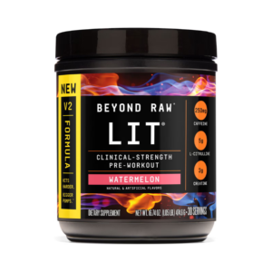 Beyond Raw Lit V2 Pre-workout With Watermelon Flavor, Pre-workout Cu Aroma De Pepene 474.6 G GNC