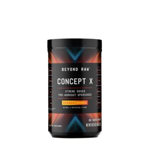 Beyond Raw Concept X Pre-workout, Formula Pre-workout Cu Aroma De Portocale Si Mango, 588.2 G GNC