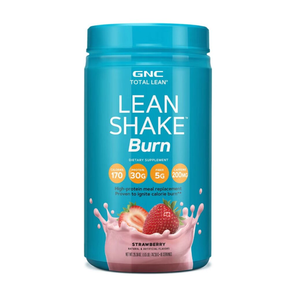 Total Lean Shake Burn, Proteina Cu Amestec Termogenic, Cu Aroma De Capsuni 747.36g GNC