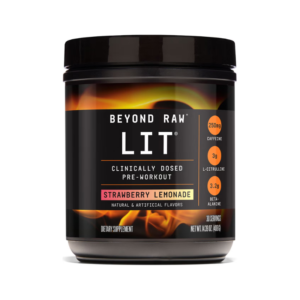 Beyond Raw Lit, Formula Pre-workout, Cu Aroma De Limonada De Capsuni 412.5 G GNC