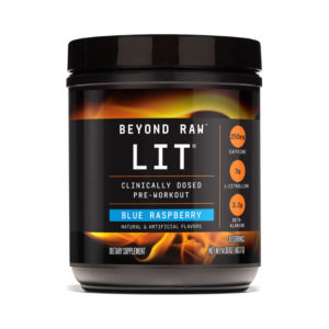 Beyond Raw Lit, Formula Pre-workout, Aroma De Zmeura Albastra 408.9 G GNC